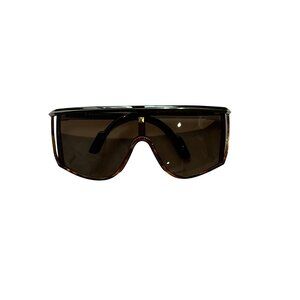 LEONARD Paris Oversized Mask Sunglasses in Brown